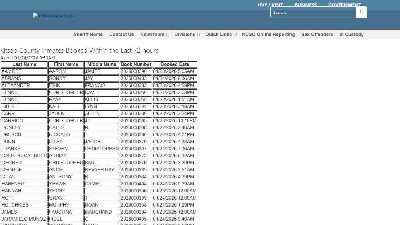 Booked Last 72 Hours