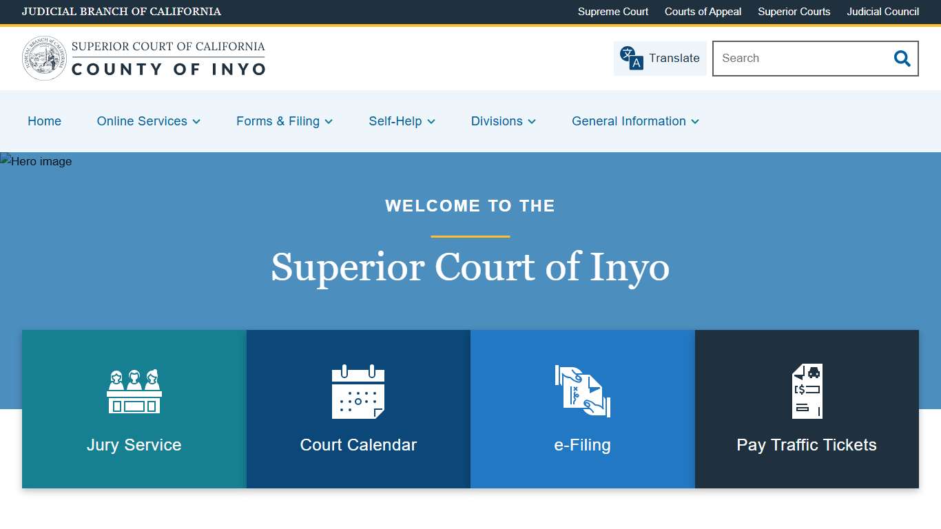 Home Superior Court of California County of Inyo