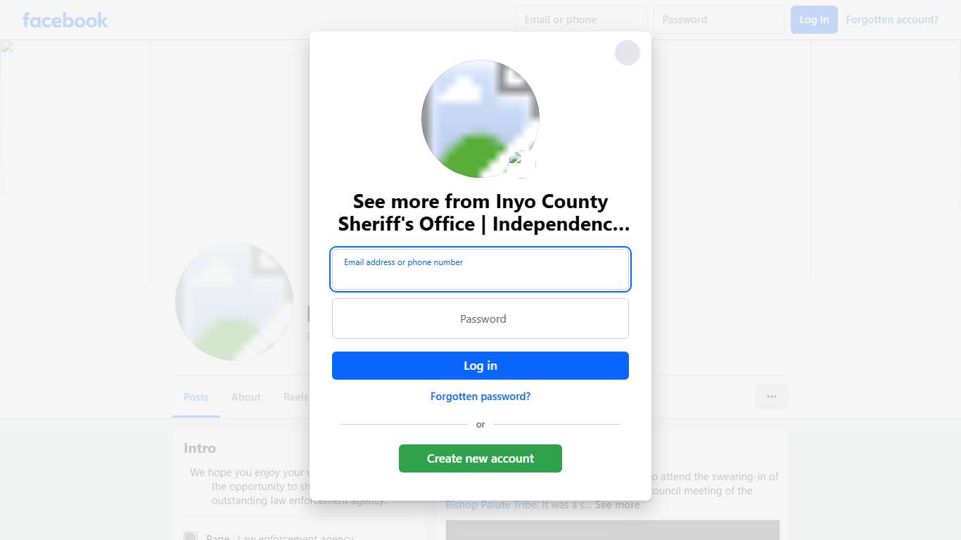 Inyo County Sheriff's Office Independence CA Facebook